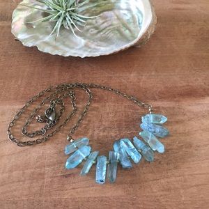 Blue crystal necklace